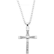 Collar con cruz de Dominic Toretto de Fast Furious, plata