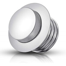 (Silver) Motorcycle Black Pop-up Fuel Tank Cap Vented Recessed Reservoir Gas Cap Screw Ventilated Fuel Tank