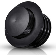 (Black) Motorcycle Black Pop-up Fuel Tank Cap Vented Recessed Reservoir Gas Cap Screw Ventilated Fuel Tank