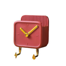 (Red) Wall Mounted Toothbrush Holder,Reusable Toothbrush Storage Suitable for Storing Bathroom Stuffs