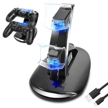 Dual USB Charger Docking Station Charging Pad Stand PS4 PlayStation 4 Controller