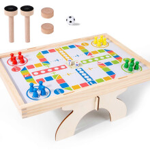 (As show, One size) 2-in-1 Soccer Game Chess Board Table Football Intellectual Toy Family Activity