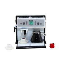 (As show, One size) 1:12 Dollhouse Miniature Kitchen Metal Expresso Coffee Machine Decor Ornaments