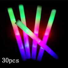 (As show, One size) 30pcs Glow Up Wand Foam Stick Toy Rally Rave for Girls Boys Easter Night Gift