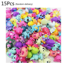 (As show, One size) 15pcs Pet Shop Toys Small Mini Animals Old Figures Model Collection Landscape