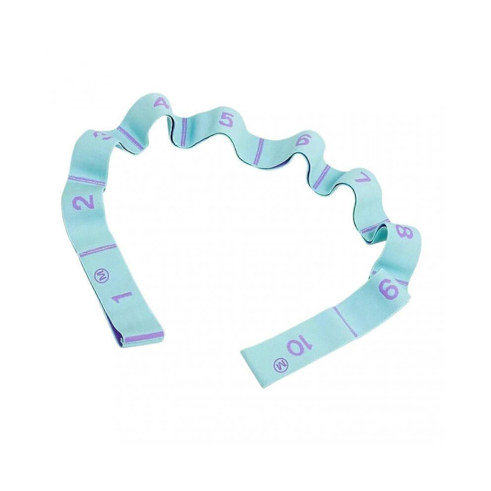 Yogurt With Loops, Resistance Band 10 Loops Stretch Band Elastic Bands For Exercise, Stretching, Pilates, Yoga, Blue