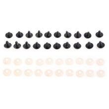 (As show, One size) 20pcs 6-20mm Black Plastic Safety Eyes For Teddy Bear/Dolls/Toy Animal/Felting