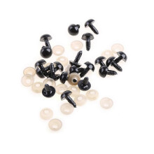 (As show, One size) 20pcs 6-20mm Black Plastic Safety Eyes For Teddy Bear/Dolls/Toy Animal/Felting