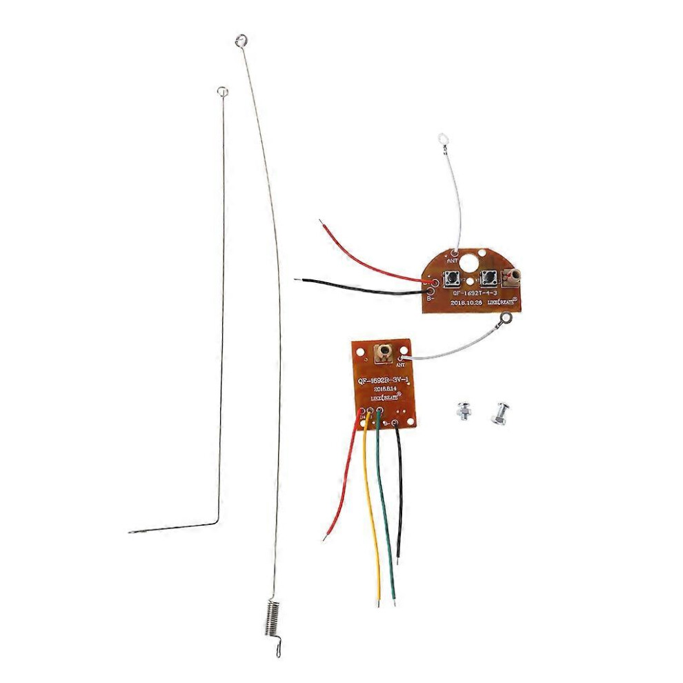 (As Show, One Size) 2Ch Rc Remote Control 27Mhz Circuit Pcb Transmitter And Receiver Board Radio Sys 5022093385395