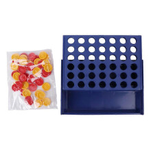 (As show, One size) Connect 4 Game Classic Master Foldable Kids Children Line Up Row Board Toys Gift