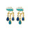 (Deep blue, One size) Water Drop Earrings Cute Cloud Rain Earring Personality Temperament Earring 1
