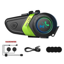 (Green, One size) Motorcycle Helmet Anti-Jamming Headphone Interphone Noise Reduction Waterproof