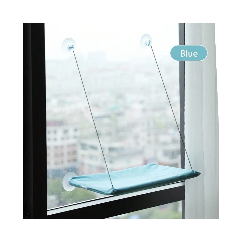 (Light Cyan, 35cmX55cm) 20KG Capacity Hanging Cat Hammock Bed with Sunny Window Seat for Large Cats Comfortable Climbing Frame Pet Accessories