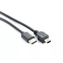 Type C To Mini USB Cable Data Sync & Charge Lead USB-C Male To Mini-B Male Plug