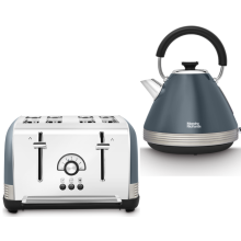 Morphy Richards Venture Retro Basalt Pyramid Kettle & 4 Slice Toast