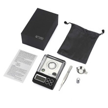 (As show, One size) 30g/ 0.001g Milligram Scale with Tweezers Pan Calibration Weight LCD Display