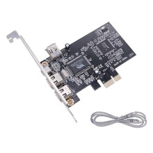 (As show, One size) Video Capture Expansion Card PCIe 3x 1394A Firewire PCI Express to IEEE 1394