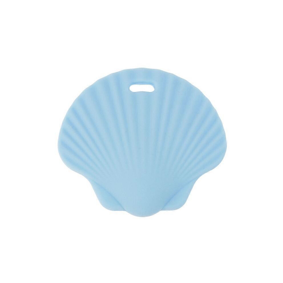 ( One Size) Baby Bpa Free Silicone Teether Bead Shell Shape Teething Toy Nursing Chewing Molar Soother Shower Gifts For Newborn Infant Pac Light/Blue Furtalk