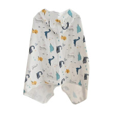 (As show, One size) Baby Kids Hooded Bath Towel Cape Cartoon Print Bathrobe Wrap Blanket Soft Cotton
