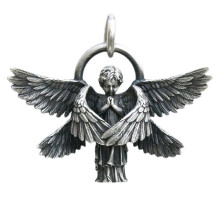 (A pendant, One size) Seraphim Pray Pendant Long Chain Neck for Men Women Jewelry Anniversary Gift