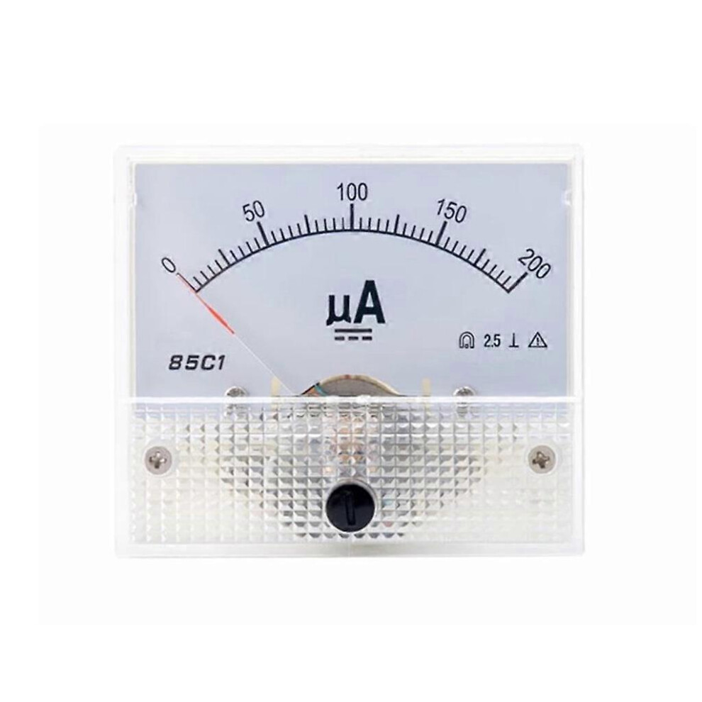 (0-50Ua, One Size) High Accuracy Ammeter Analog Amp Meter Gauge Rectangle Panel Meter Current Test 5021564582714