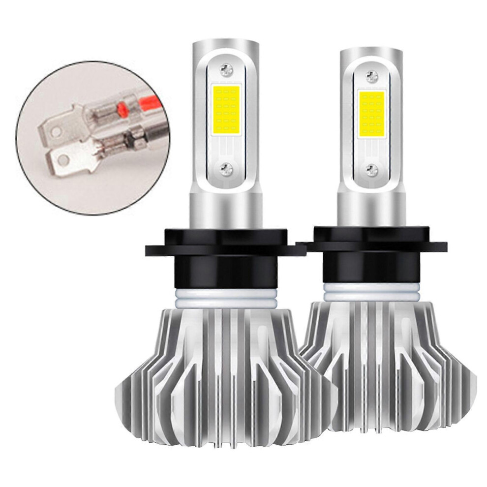 (As Show, One Size) 2Pcs Led Bulbs 6000Lm H1 H4 Led H7 H11 Car Fog Lamp 9005 Hb3 9006 Hb4 Socket 5022093323274