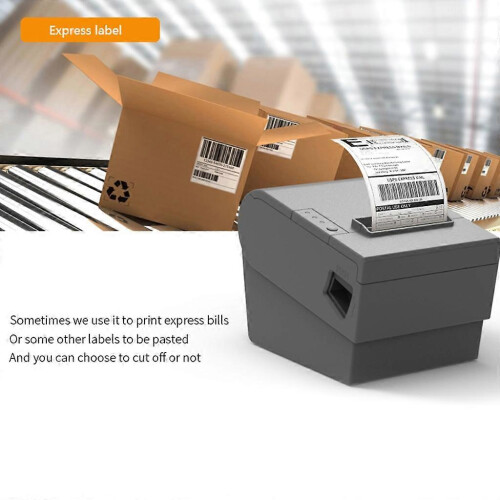 (EU Plug DP320UB, One size) DP320 Desktop POS Cashier Printer USB Wireless Thermal Receipt Printer 1
