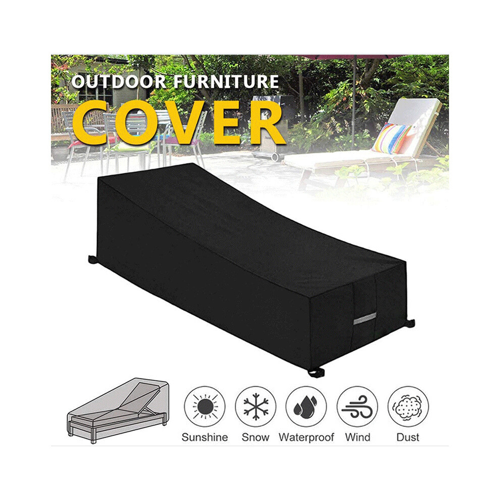 Housse de protection robuste et imperméable pour chaise longue de jardin, en rotin, 26-1