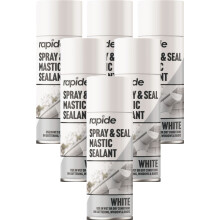 6 X 300ml Spray Seal Sealant Leak Stop Roof Gutter Pipes White Mastic