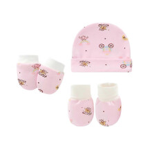 (As show, One size) Mittens Socks Nightcap Warm Beanies Cap for Infants Newborn Toddler Boy Girl