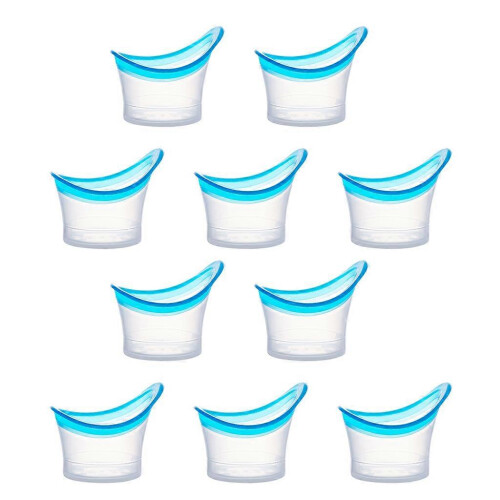 (White, One size) Pack/10Pieces Reusable Eye Bath Cups Cleaning Tool with Measuring Scale 10ml