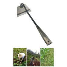 (Square head 47.8cm, One size) Hand-held All-steel Hardened Hollow Hoe Small Hoe for Weeding and Gardening