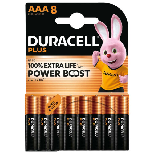 Duracell Duracell AAA Plus Power With Power Boost Actives - Pack of 8