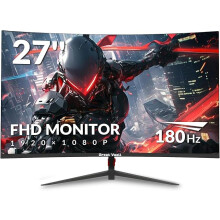 Great voell 27 Inch Gaming Monitor, 180Hz 1ms FHD 1080P Fast IPS Display, HDR10, 108% sRGB, FreeSync, 2X HDMI 2.0 & DP 1.4, Wall Mount Compatible