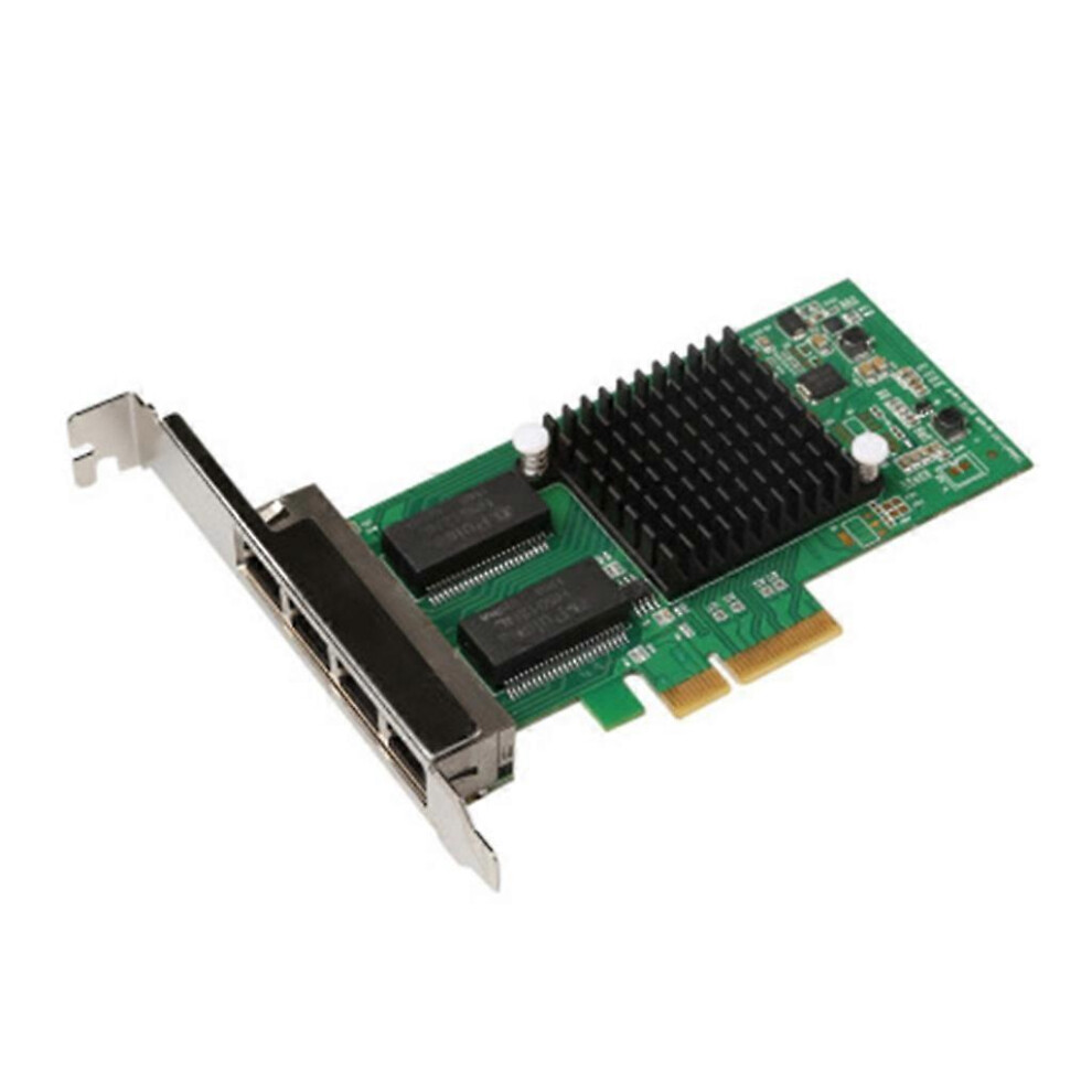 (As Show, One Size) 4 Port Pcie X4 For Intel I350-T4 1000Mbps Gigabit Ethernet Server Network Card 5022093391495