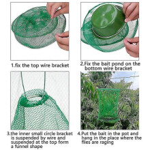 5pcs Fly Trap Insect, Ranch Hanging Fly Catcher Cage Net Folding Reusable Fly Trap for Outdoor Garden Farms Parks