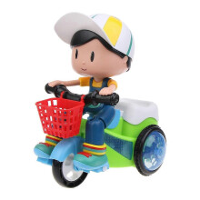 (As show, One size) Electric Tricycle Toy for Baby Boy Girl Music Light Toy Children Birthday Gift