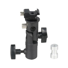 (As show, One size) Universal Metal Flash Light Bracket Stand Speedlite Umbrella Holder Adapter