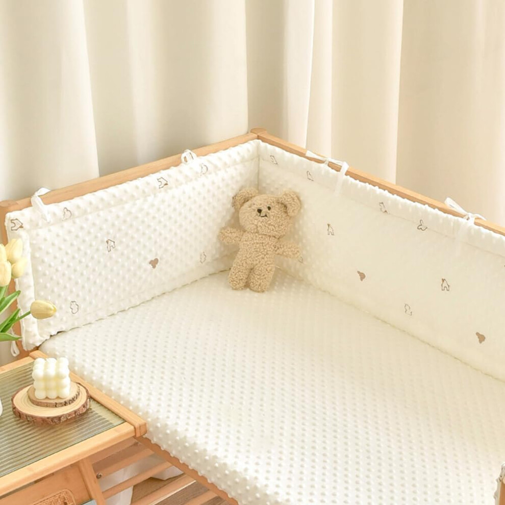 (160cm, No04) Cot Bumper Baby Cot Liners Bed Padded Cot Bumper Cotbed Bumper For One Side Baby Cot Bumpers Crib Rail Cover Baby Crib Bumper,120cm