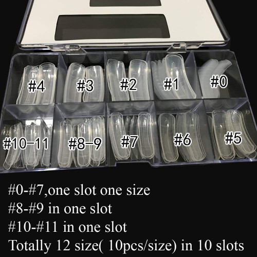 120PCS/Case Dual Forms Nail Mold 12 Size With Scale Gift 2