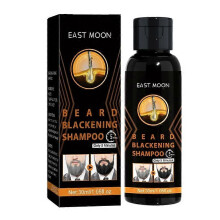 (As show, One size) Beard Blackening Shampoo Natural Beard Dye Shampoo Men Beard Care Treatments