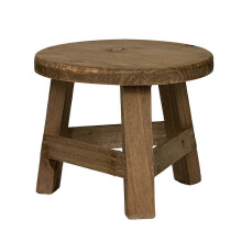 (As show, One size) Mini Wooden Stool Flower Shelf Stool Display Stand Vintage Style Bracket Gifts