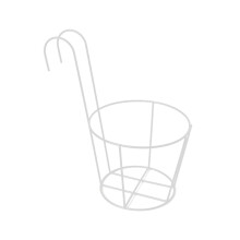 (As show, One size) Iron Planter Rack Hanging Railing Fence Flower Pot Shelf Plant Basket Holder