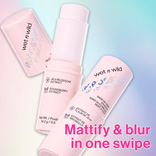 wet n wild Impossible Primer Stick, Με Άγριο Φραγκοστάφυλο & Ανθούς Jeju για Σταθερή Βάση Μακιγιάζ 1