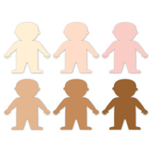 CTP multikulturelle mennesker 6 """" Cut-outs Learning D? Kor accenter til klasselokalets mangfoldighed (Creative Teaching Press 10592)
