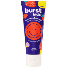 BURST Fluoridfreie Erdbeer-Kinderzahnpasta (4oz) | Lecker | Farbstofffrei für Baby & Kleinkind ab 0+ | mit Nano-Hydroxylapatit