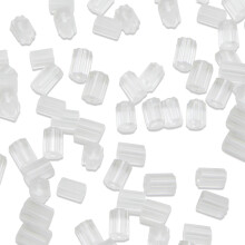 TOAOB 144 buca?i din plastic transparent din cauciuc pentru cercei de siguran?a, din silicon moale, dopuri pentru piuli?e pentru urechi, 2,5x3,5