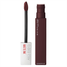 Maybelline Super Stay matt tints folykony ajakrzs smink hosszan tart, nagy hats szn akr 16 rs viseletig Komponl cseresznyebarna 1 szm