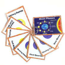 Set of Moon Phase Flash Cards for Toddlers9 Count Kids Learning Flashcard Montessori Pocket Cards Perfect for PreK Deco
