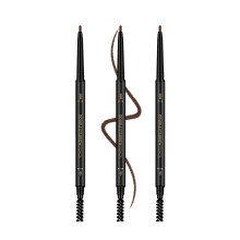 3 PC -uri creion de sprncene impermeabile pentru sprncene nchise la culoare maro nchis pentru ochi premium creion brn cu perie spoolie, lunga